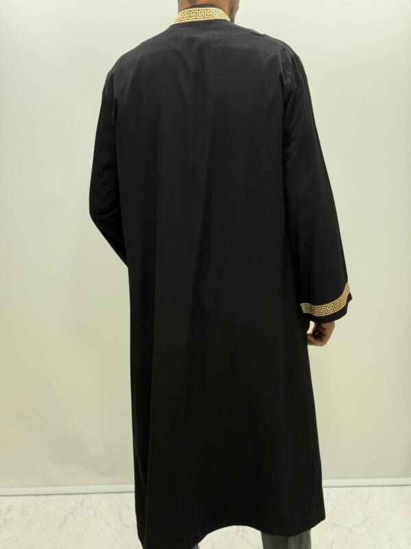 Sarı Sırmalı Siyah İmam Cübbesi - Görsel 3