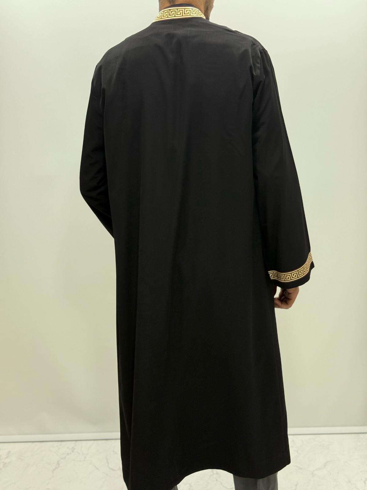 Sarı Sırmalı Siyah İmam Cübbesi - Görsel 3